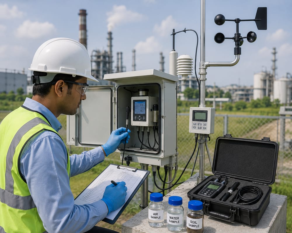 GPCB environmental compliance monitoring at industrial facility in Gujarat